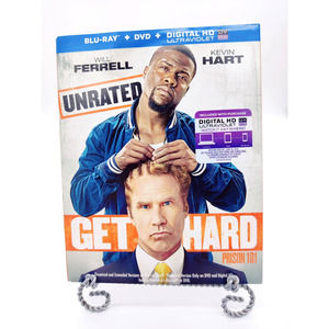 Get Hard Blu-ray Movie Will Ferrell Kevin Hart Comedy Hilarious With Dust Cover